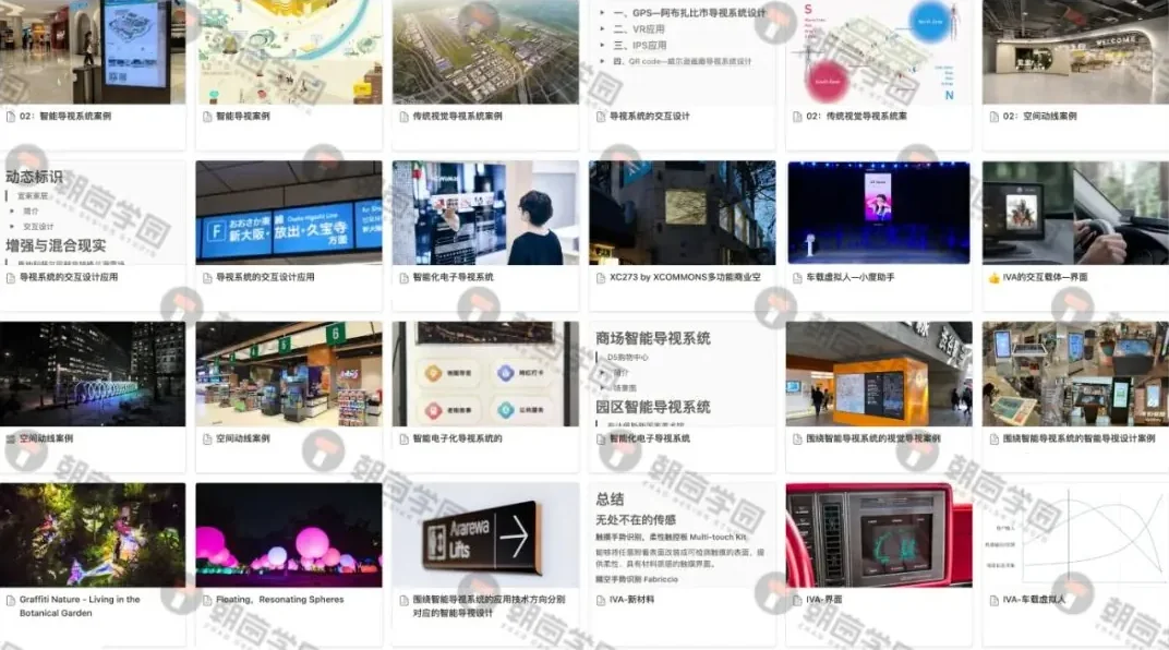 课程共建案例画廊截图,每页为一个专题下同学上传的案例卡片缩略图 第 6 张,共 11 张